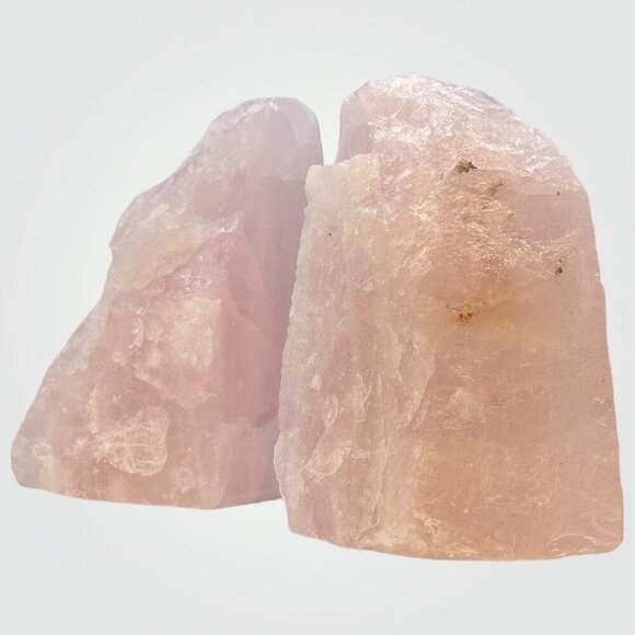 Pink Crystal Bookends, Rose Quartz, Natural Characteristics, Unique Bookend (AD) - Picture 5 of 10